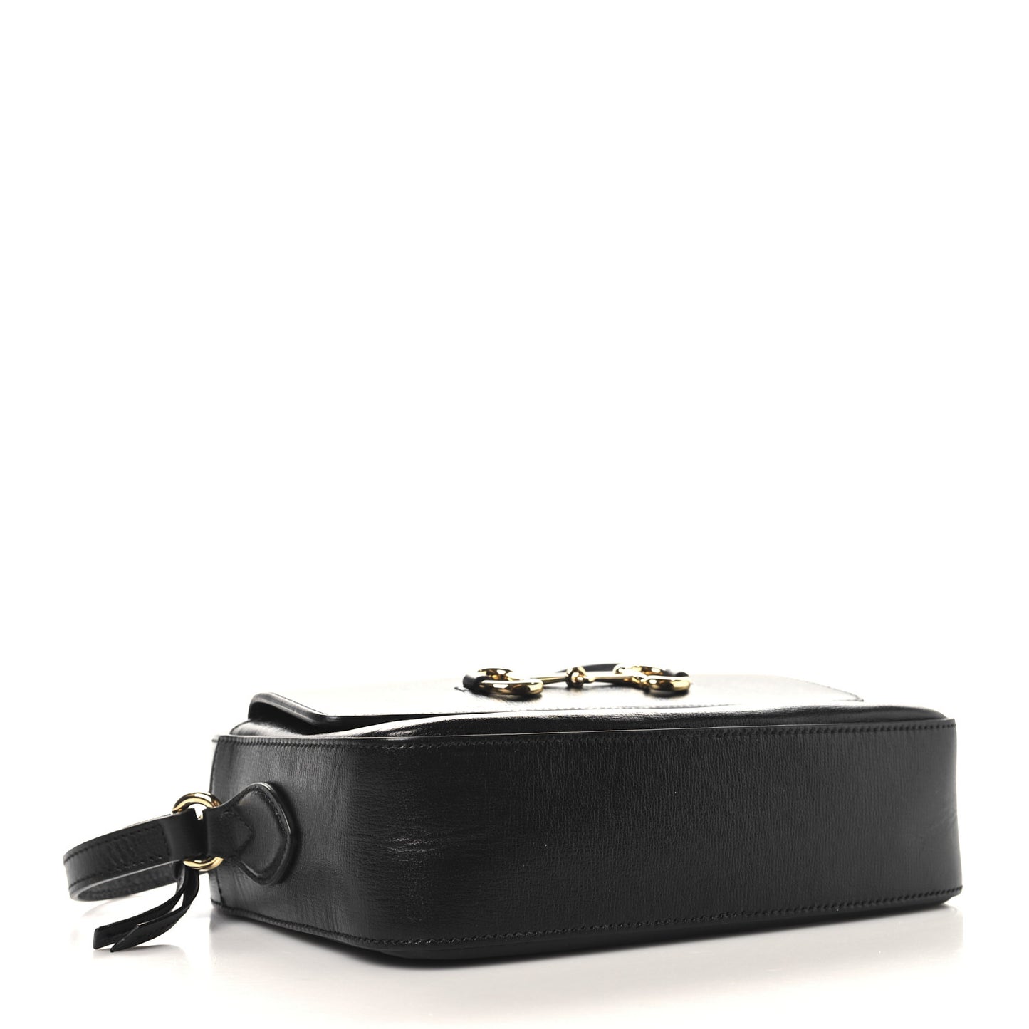 Textured Calfskin Small Horsebit 1955 Shoulder Bag Black