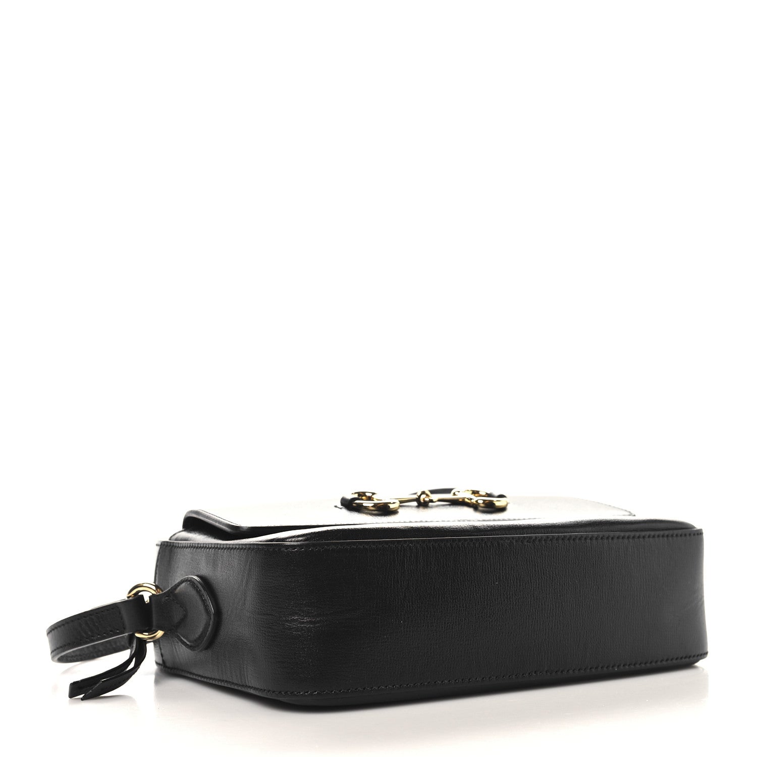 Gucci Textured Calfskin Small Horsebit 1955 Shoulder Bag Black 4 of 10