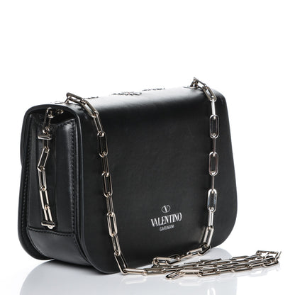 Valentino Garavani Vitello Loveblade Embellished Chain Flap Bag Black Multicolor 4 of 7