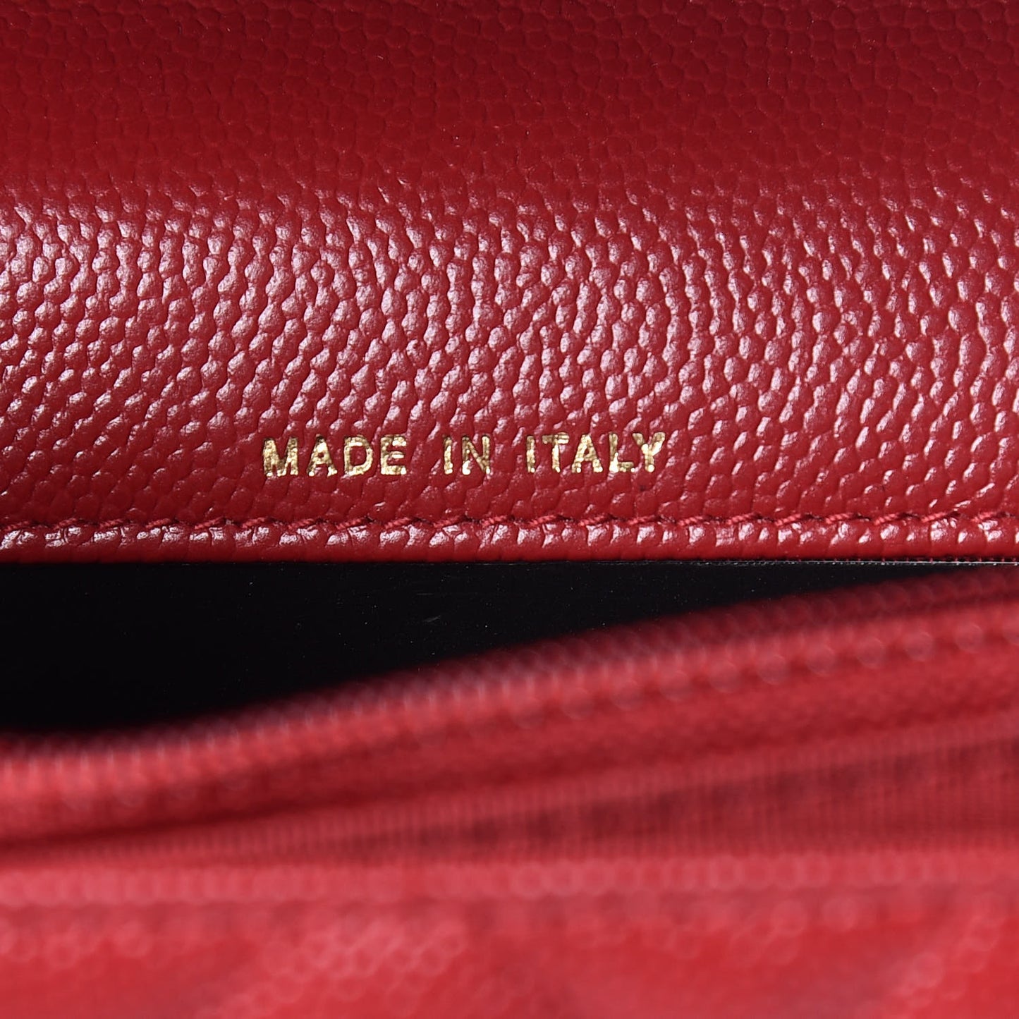Caviar Quilted Square Wallet On Chain WOC Dark Red