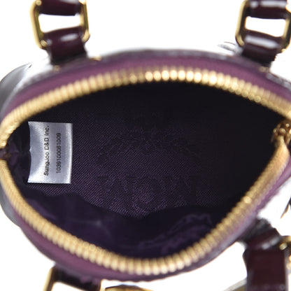 MCM Patent Key Ring Bag Charm Purple 3 of 4
