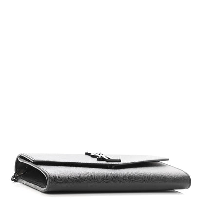 Saint Laurent Grain De Poudre Uptown Chain Wallet Black 5 of 10