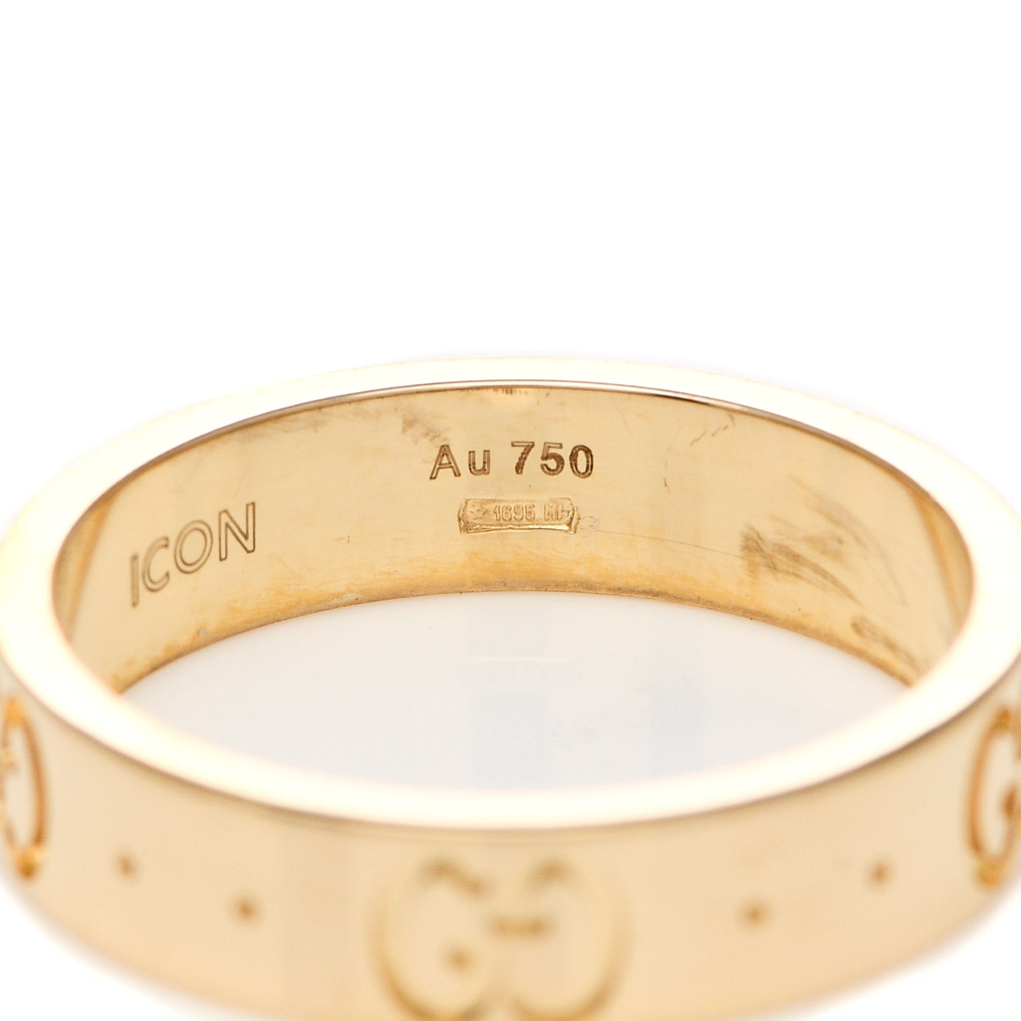 18K Yellow Gold 4mm Icon Thin Band Ring 48 4.5