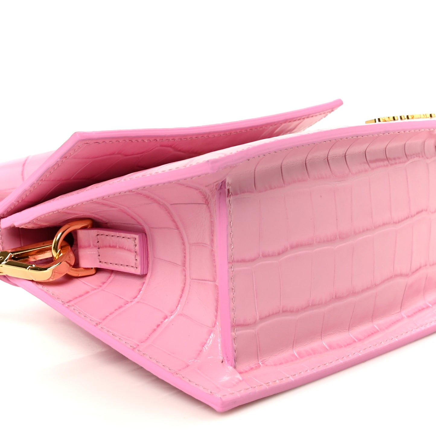Calfskin Crocodile Embossed Le Chiquito Moyen Pink