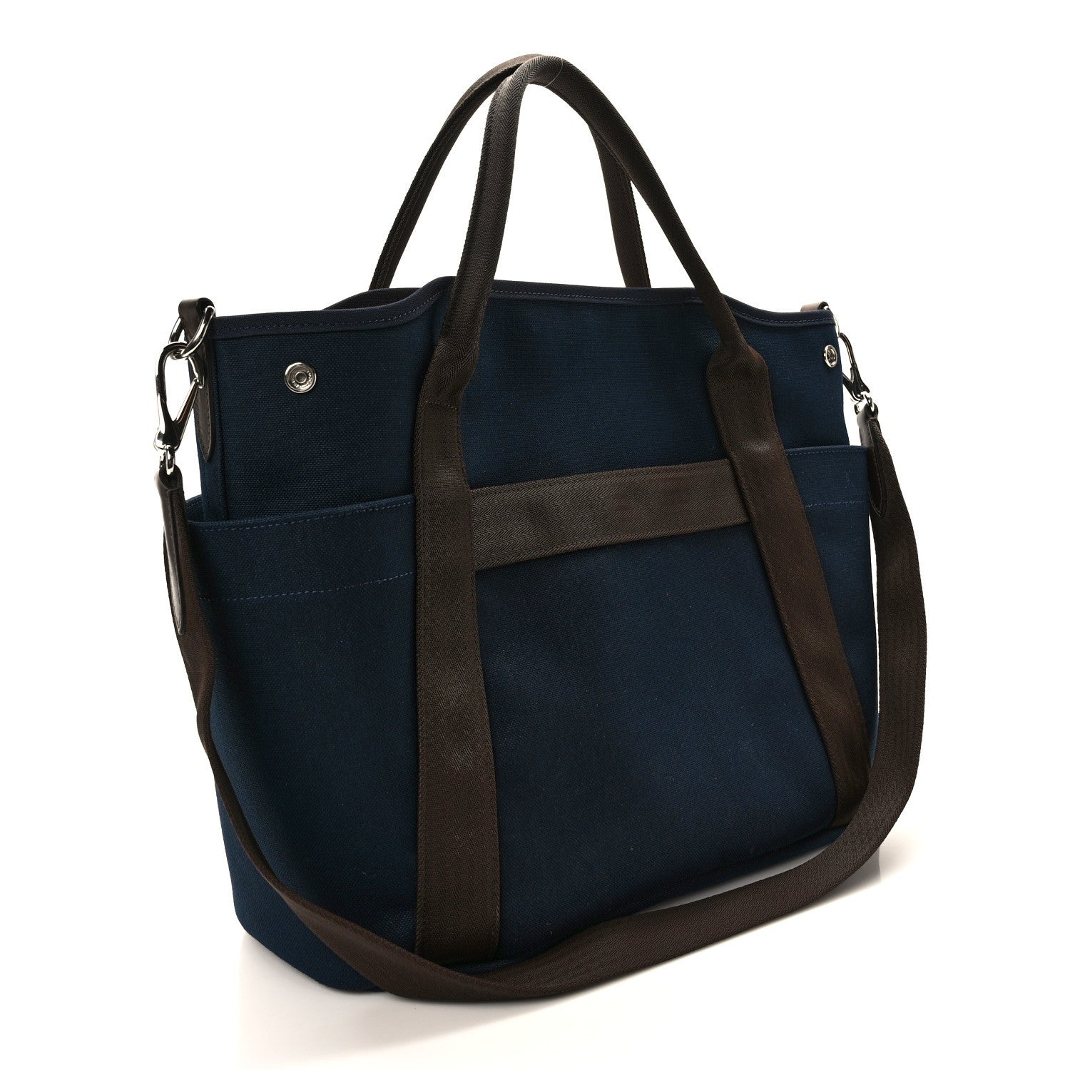 Hermes Toile Sac De Pansage Groom Bleu Navy Feu 4 of 9