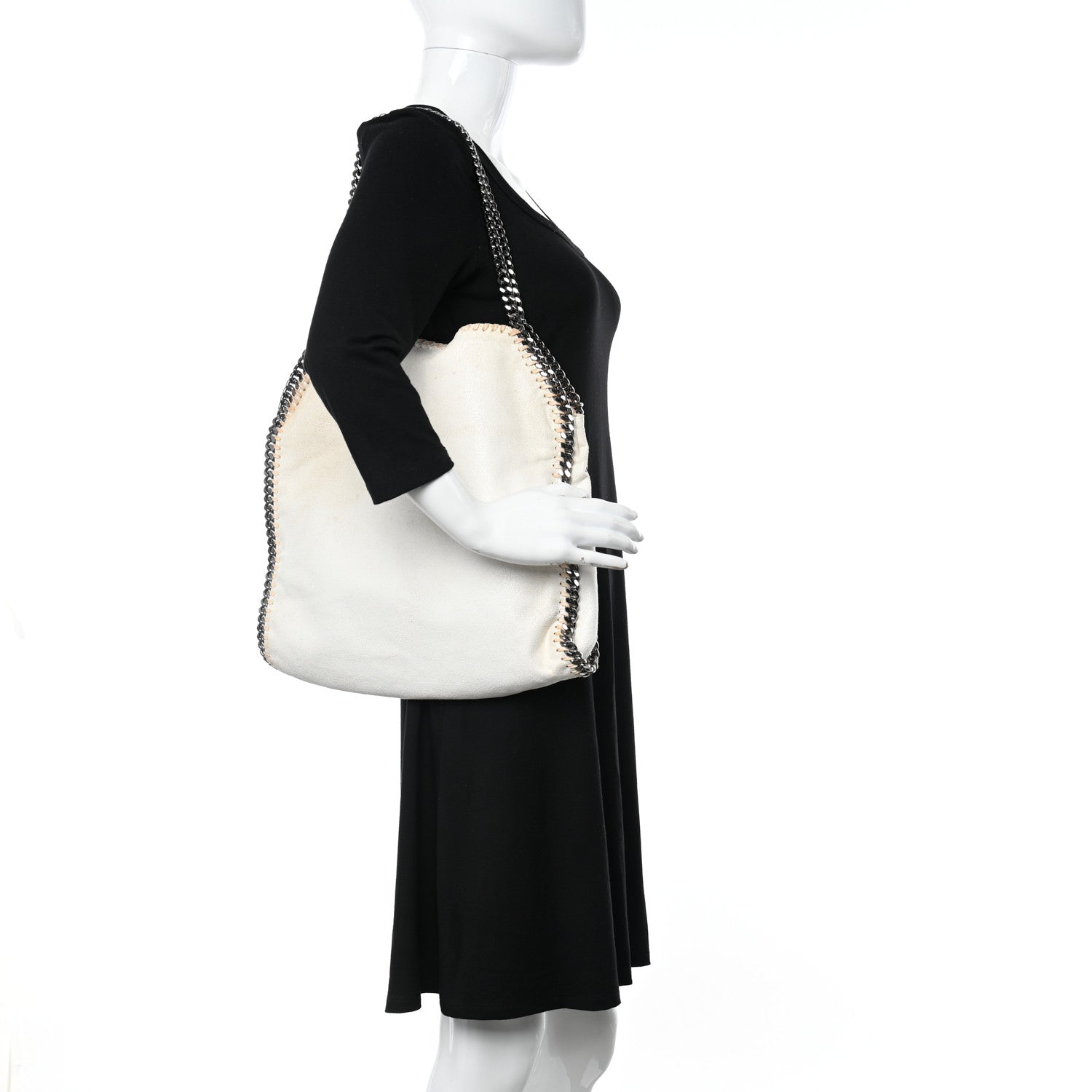Stella McCartney Shaggy Deer Small Falabella Tote Beige 3 of 10