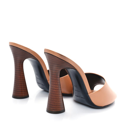 Saint Laurent Calfskin Gippy 105 Mule Sandals 39 Bisque 5 of 11
