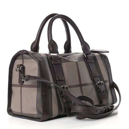 Burberry Smoked Check Medium Alchester Bowling Bag Plum 3 of 21