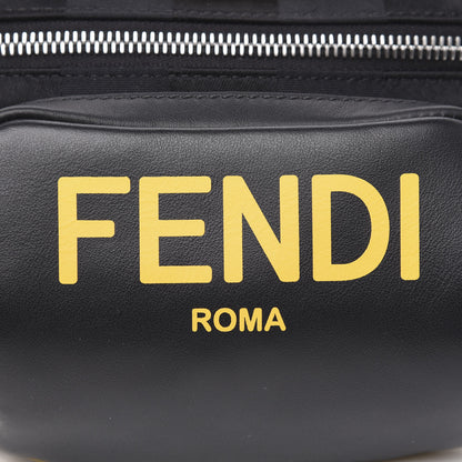Fendi Recycled Nylon Vitello Grace Light Pequin Logo Pocket Belt Bag Black Sunflower 8 of 10