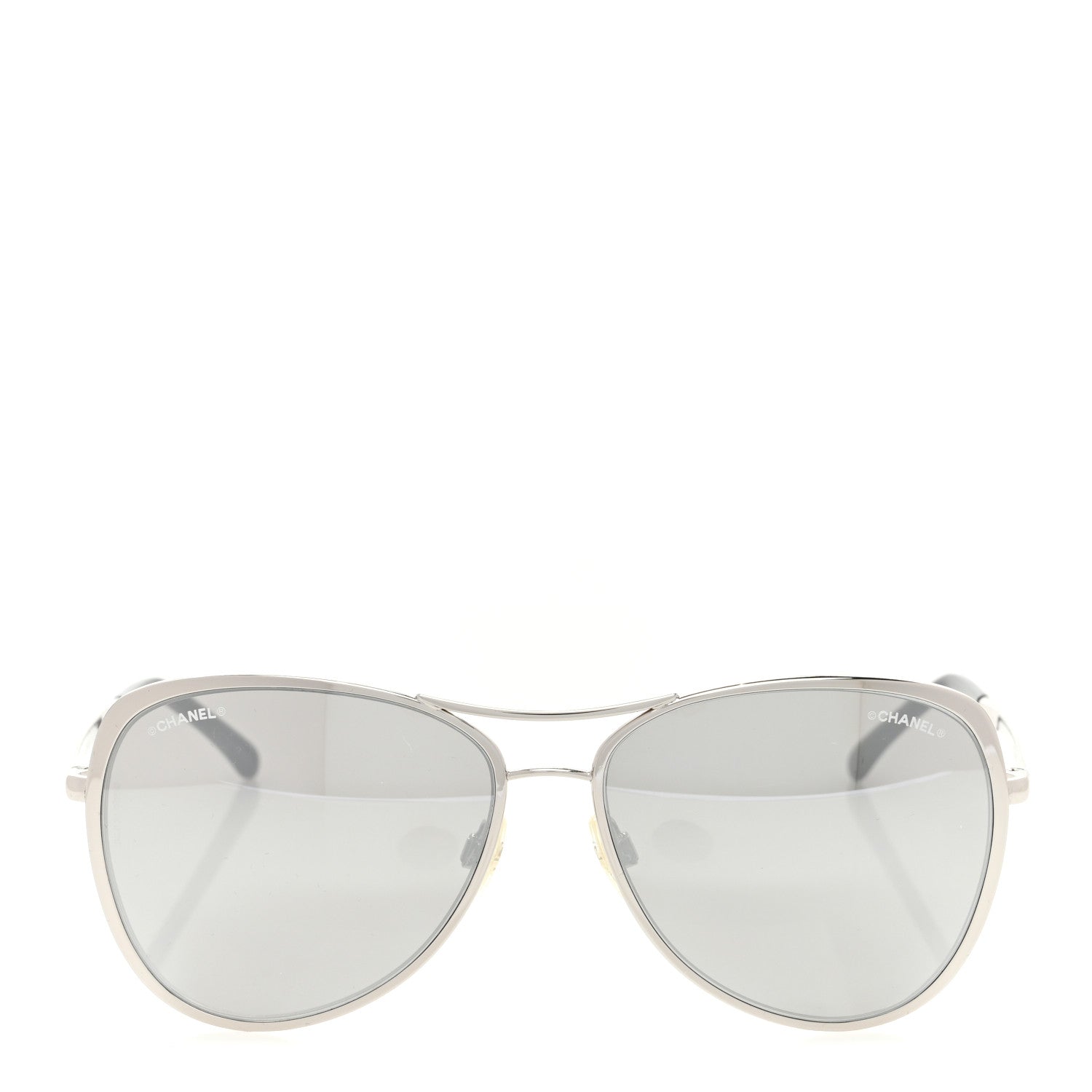 Chanel Pilot Summer Aviator Sunglasses 4223 Silver 2 of 8