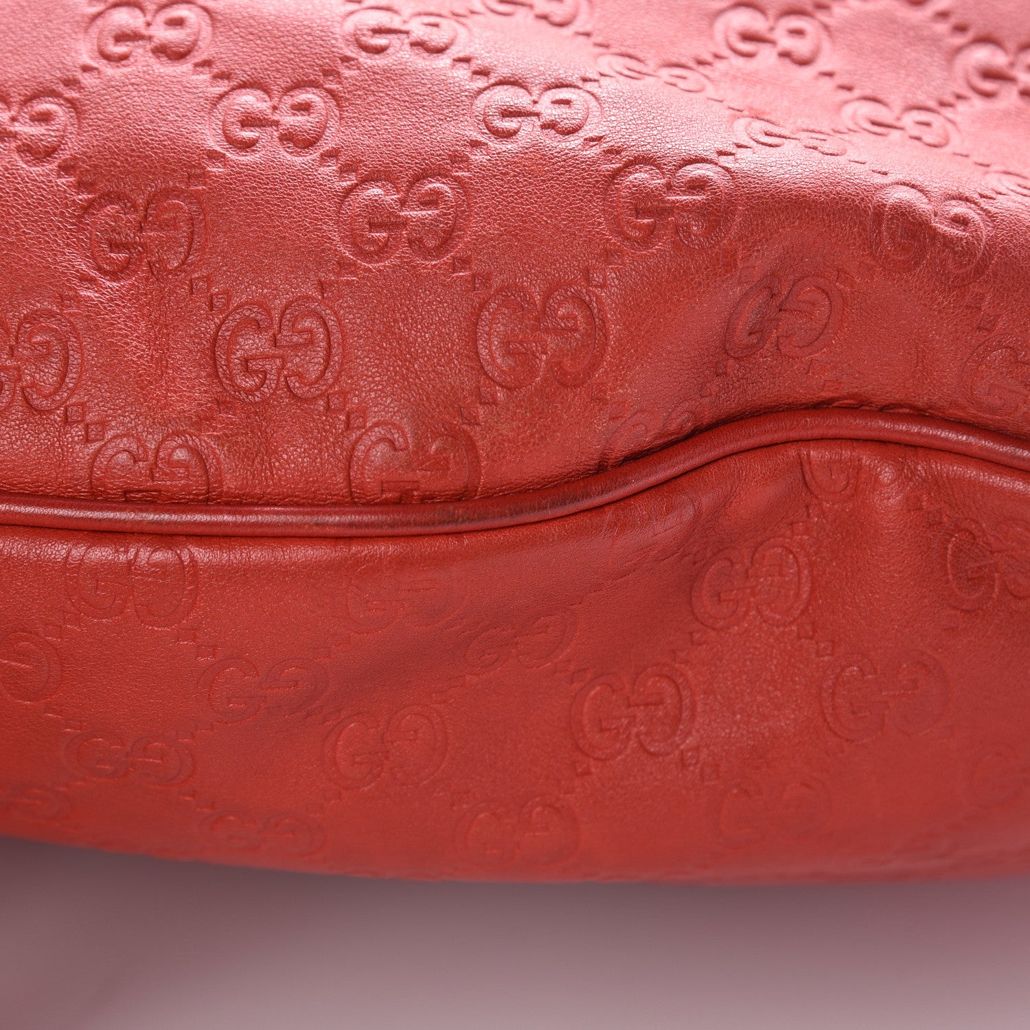 Gucci Guccissima Large Indy Top Handle Hobo Red 10 of 12