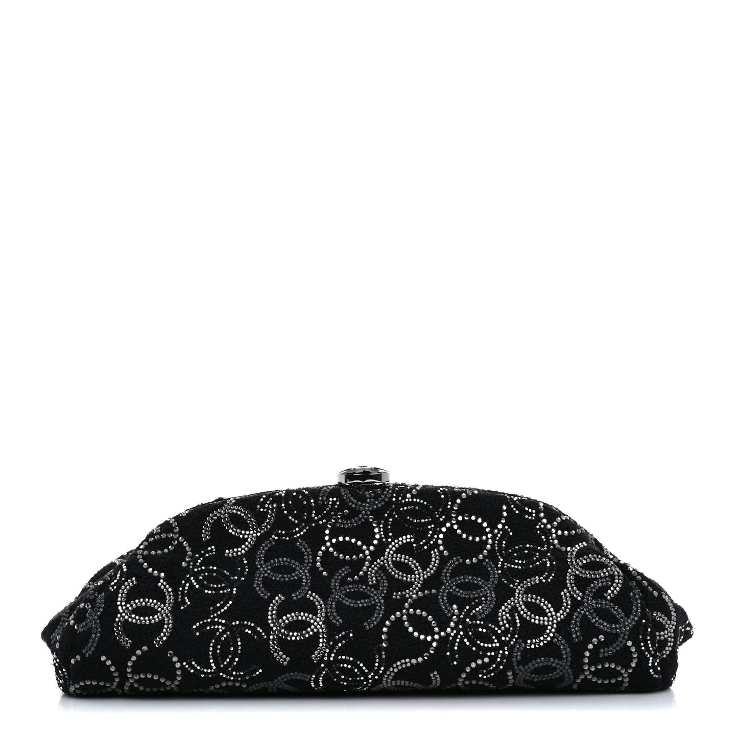 Tweed Strass Pudong Clutch Black