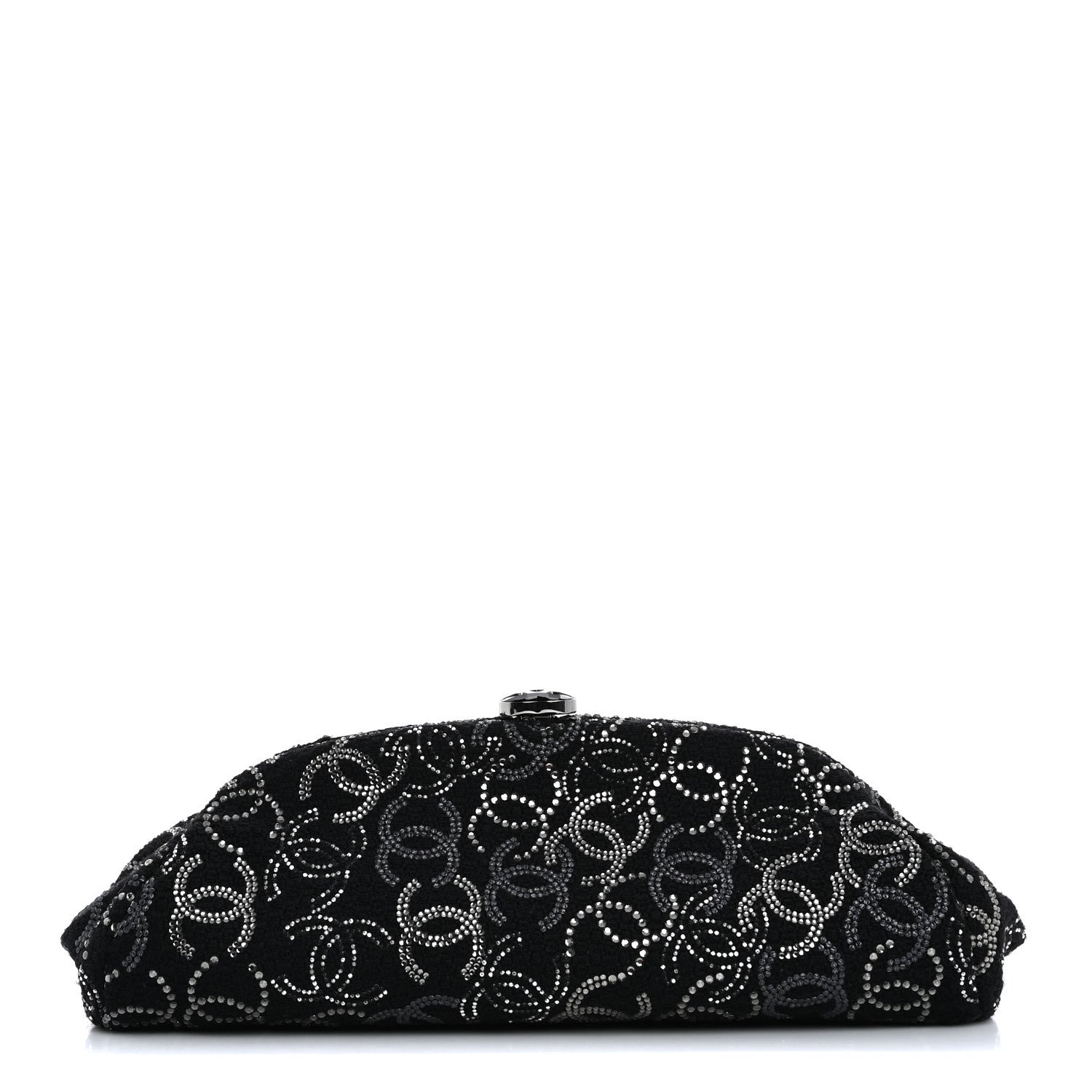 Chanel Tweed Strass Pudong Clutch Black 1 of 7