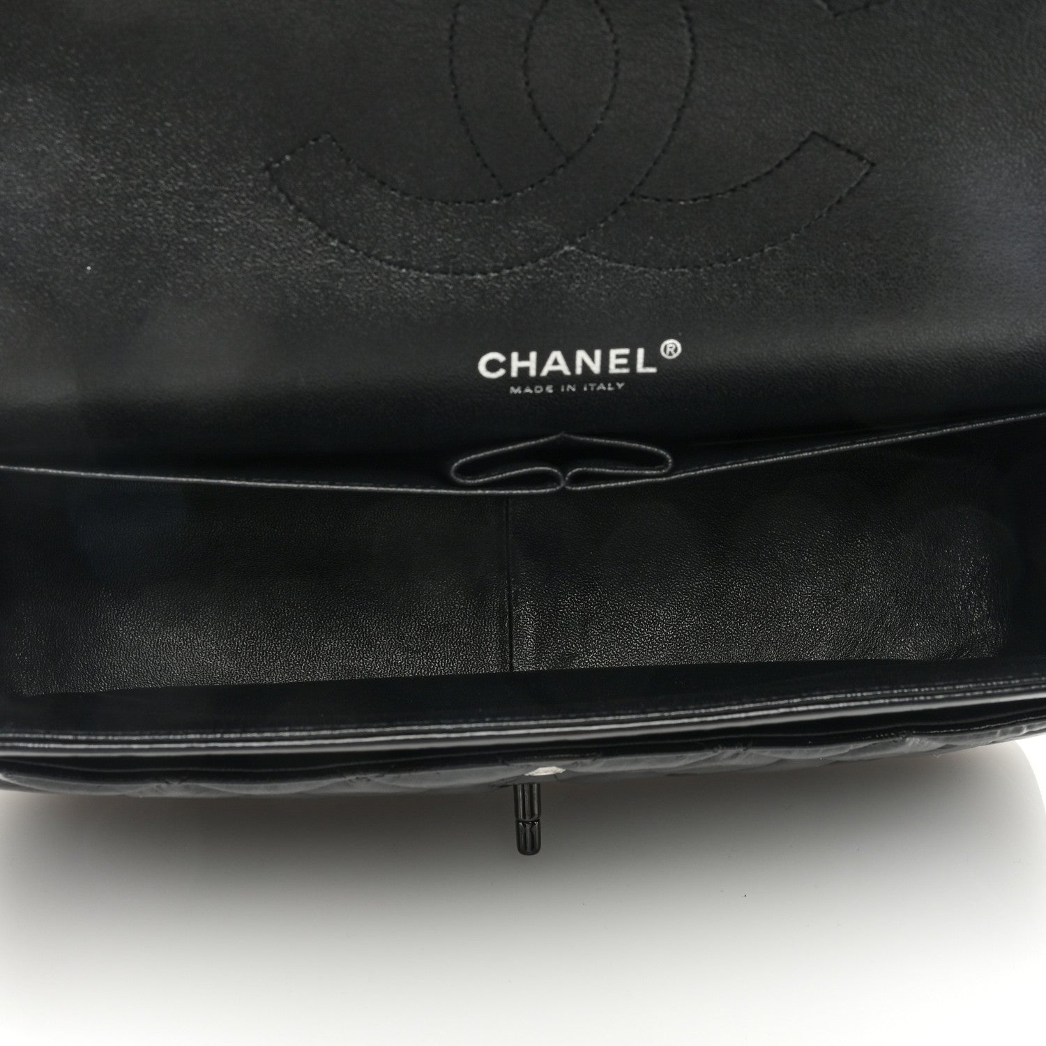 Chanel Shiny Distressed Calfskin Quilted Jumbo Double Flap So Black 5 of 9