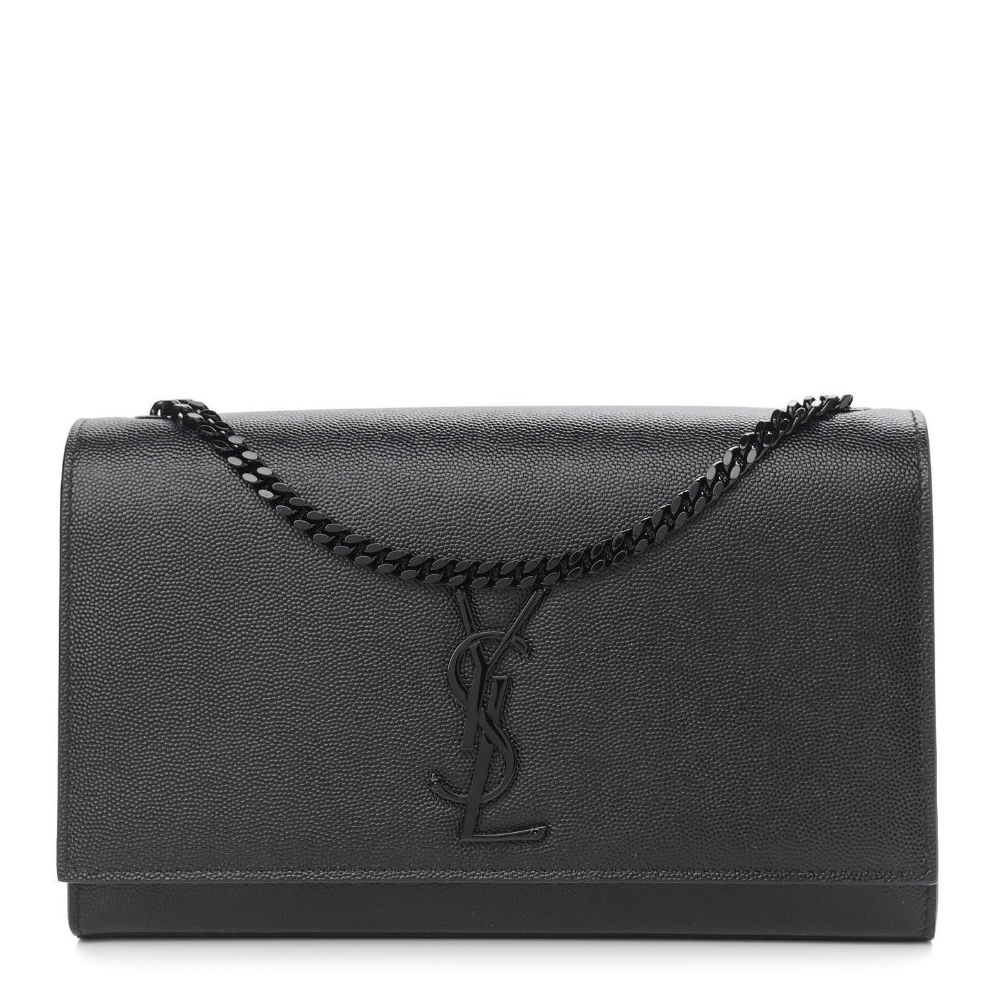 Grain De Poudre Medium Classic Monogram Kate Satchel Black