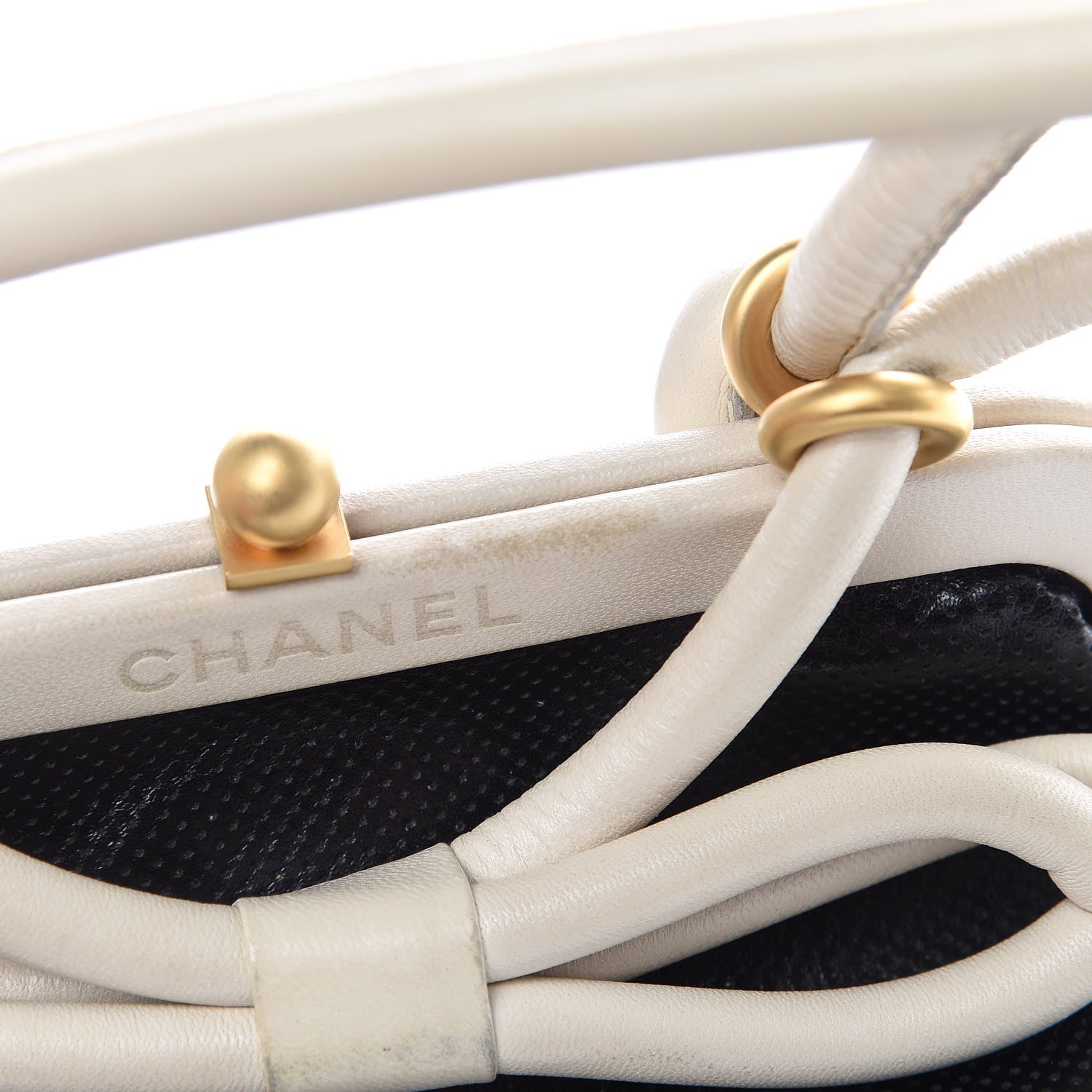 Chanel Perforated Lambskin Kiss Lock Black White 11 of 22
