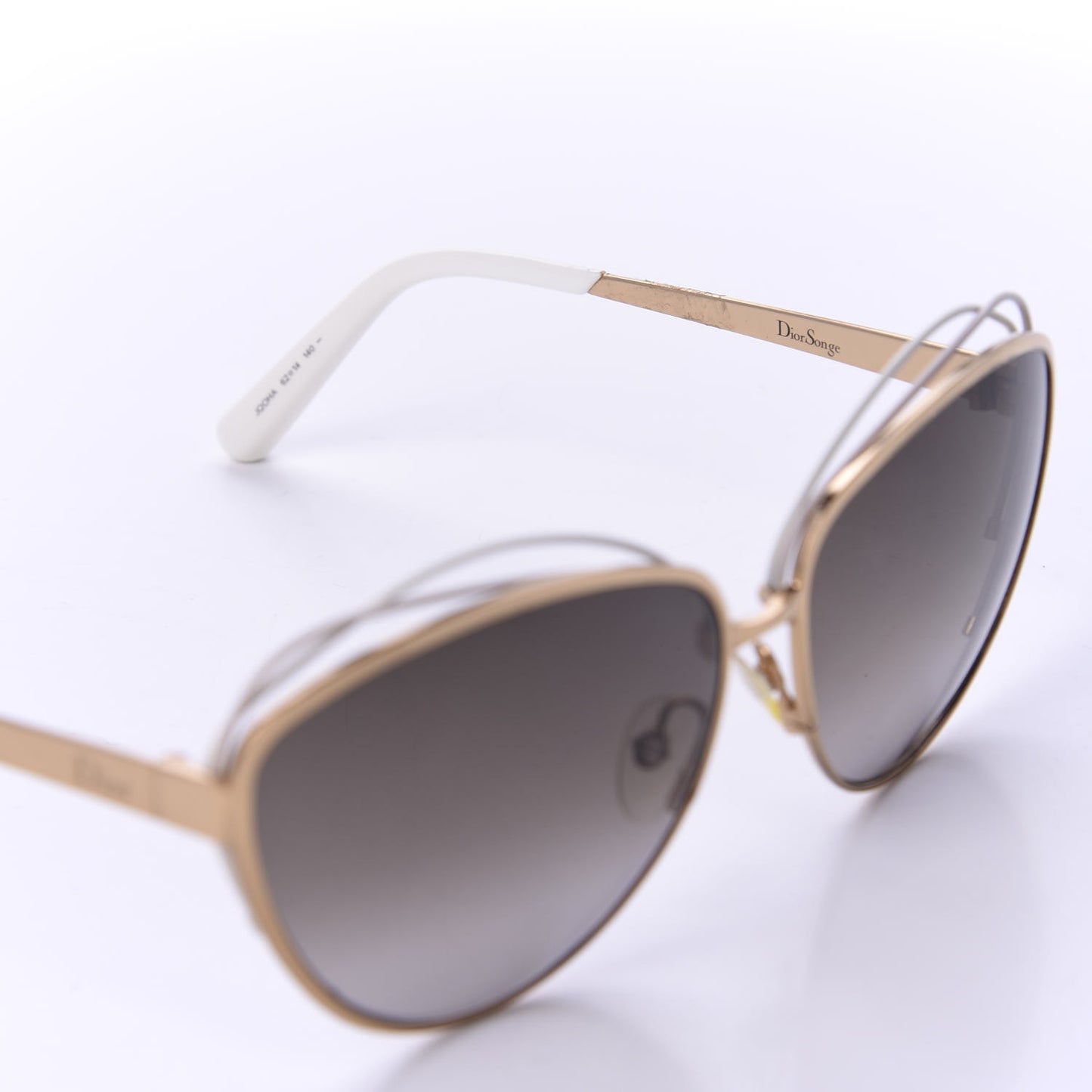 Metal Dior Songe Sunglasses Gold White