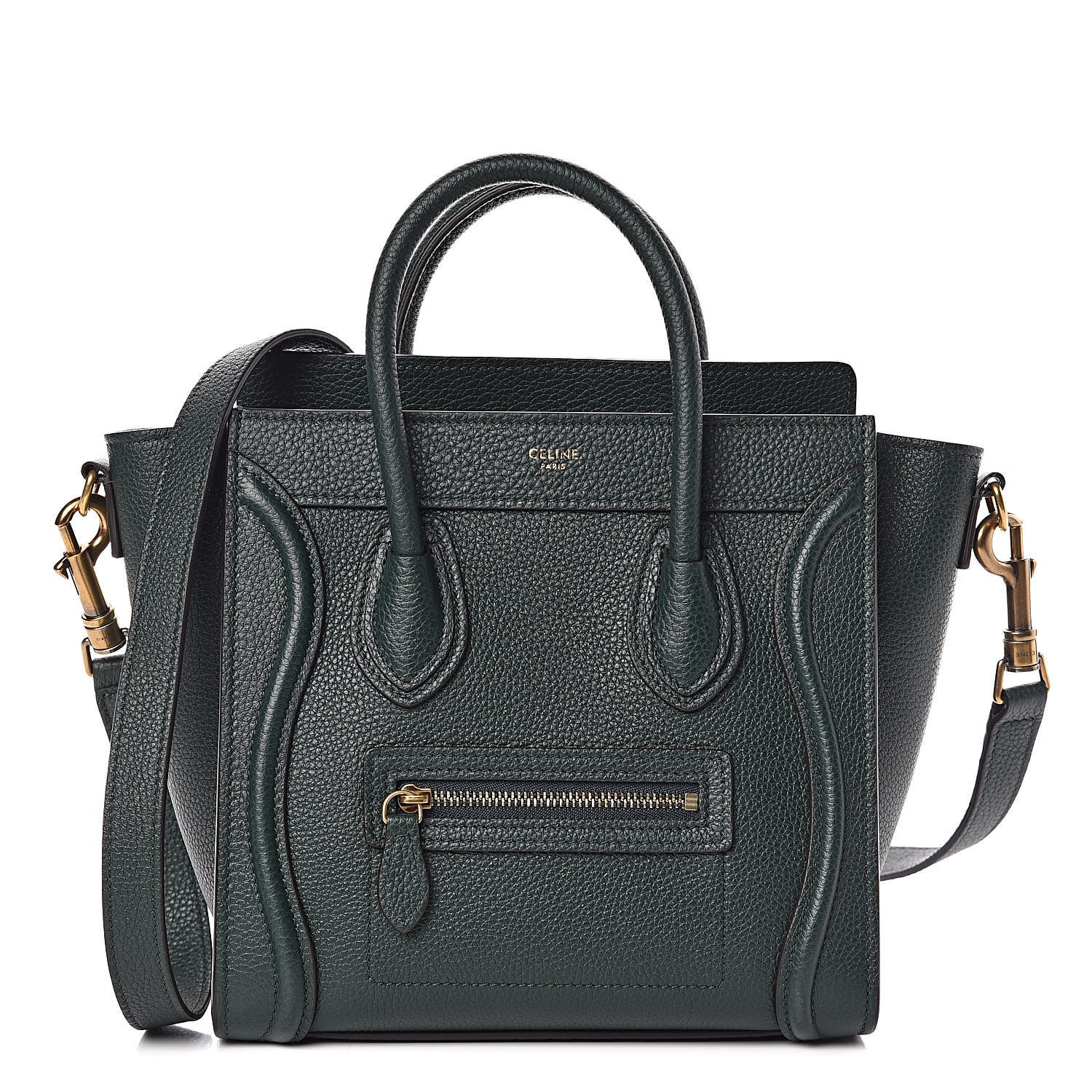 Celine Drummed Calfskin Nano Luggage Amazone 1 of 13
