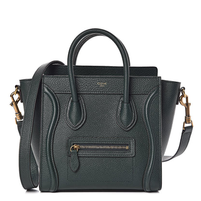 Celine Drummed Calfskin Nano Luggage Amazone 1 of 13