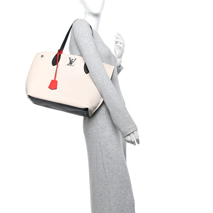 Louis Vuitton Calfskin Lockme Go Tote Kabuki Red Quartz Black 2 of 12