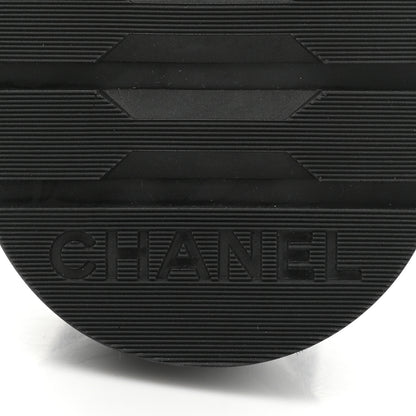 Chanel Lambskin Calfskin Quilted Lace Up Combat Boots 36 Black 6 of 8