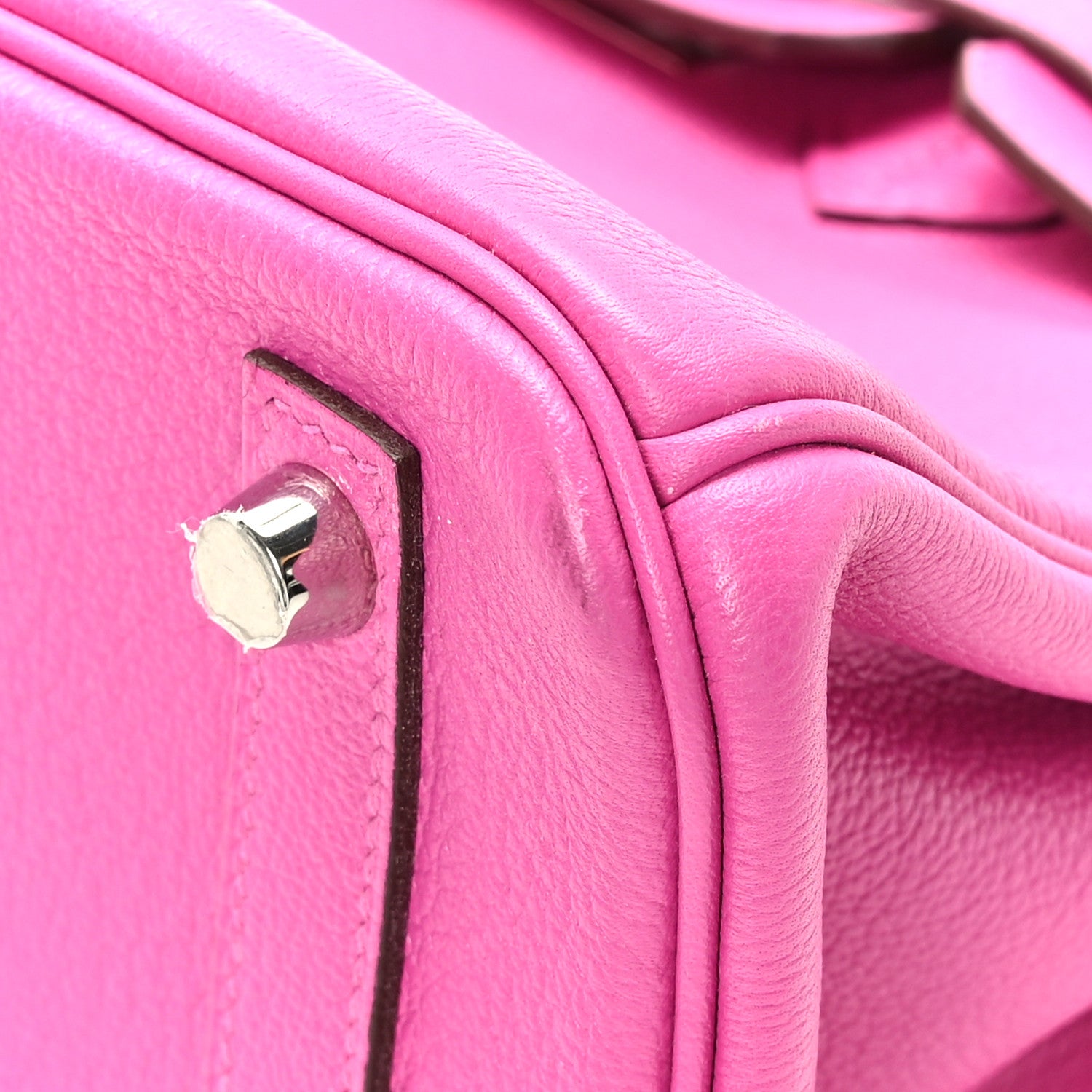 Hermes Taurillon Novillo Verso Birkin 25 Magnolia Rouge Casaque 9 of 11