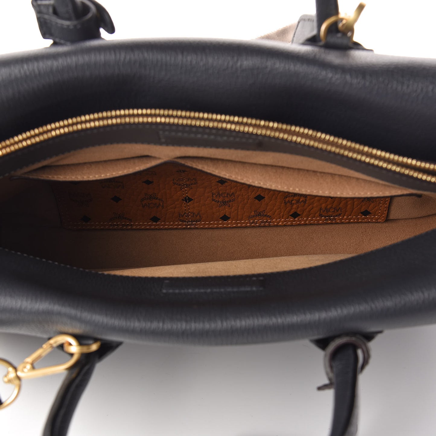 Grained Calfskin Large Milla Tote Phantom Grey