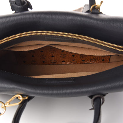 MCM Grained Calfskin Large Milla Tote Phantom Grey 5 of 16