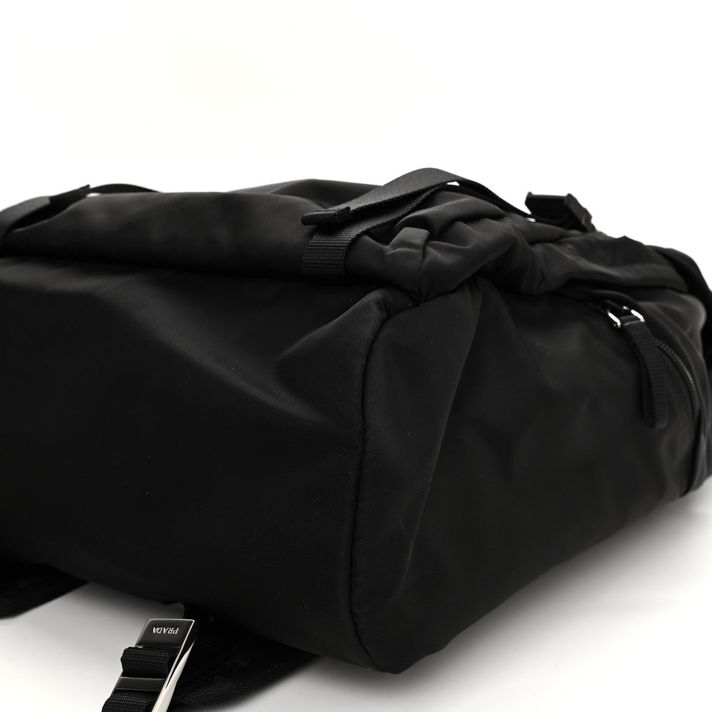 Tessuto Nylon Montagna Double Buckle Backpack Black