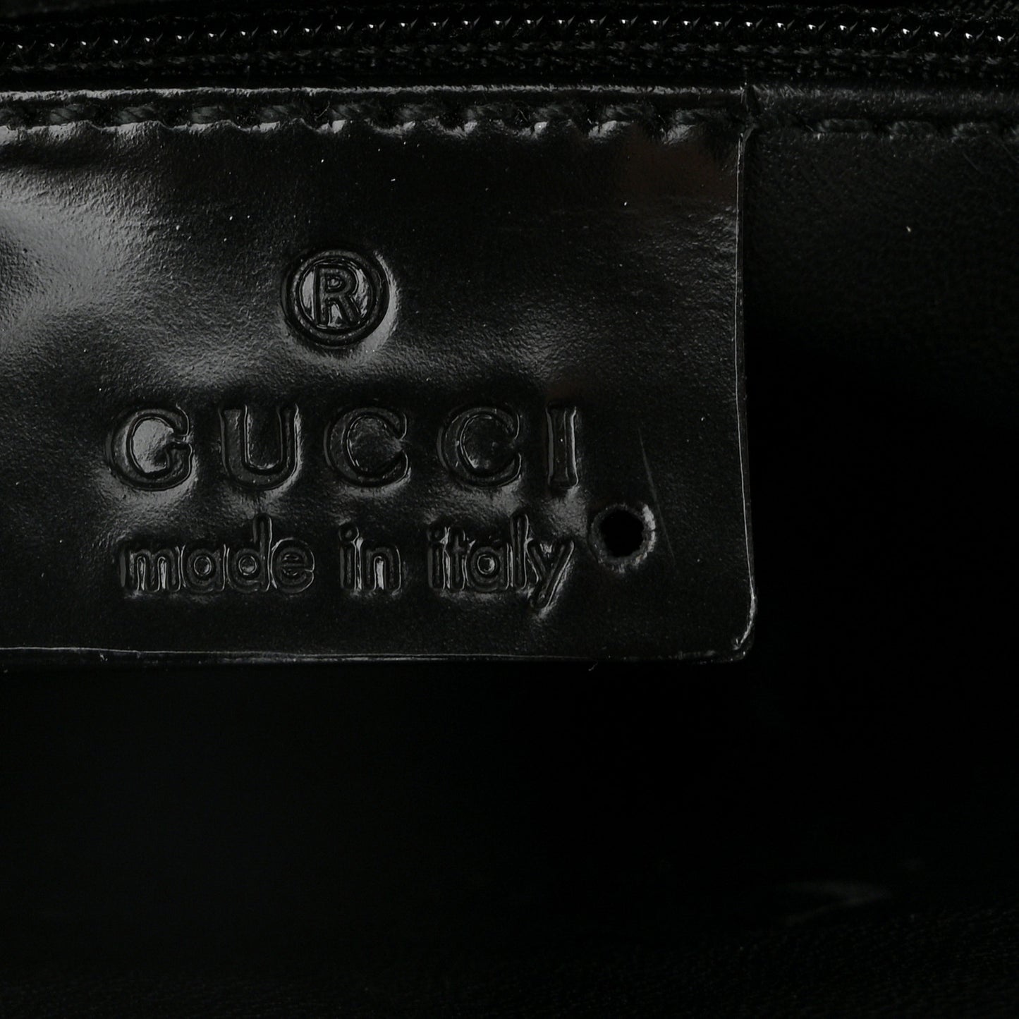 Patent Web Shoulder Bag Black