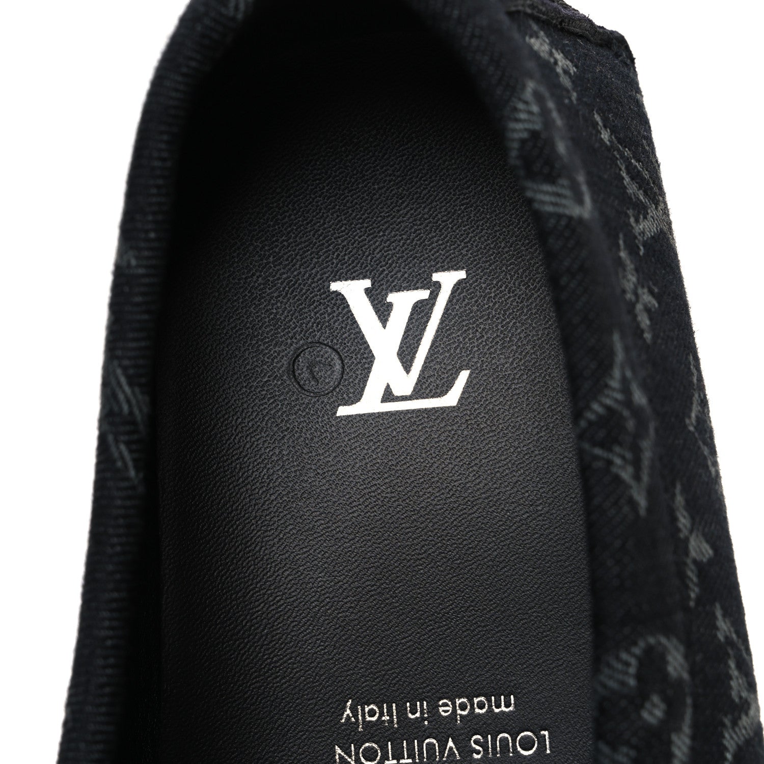 Louis Vuitton Monogram Denim Mens LV Driver Moccasin Loafers 8.5 Black 10 of 10