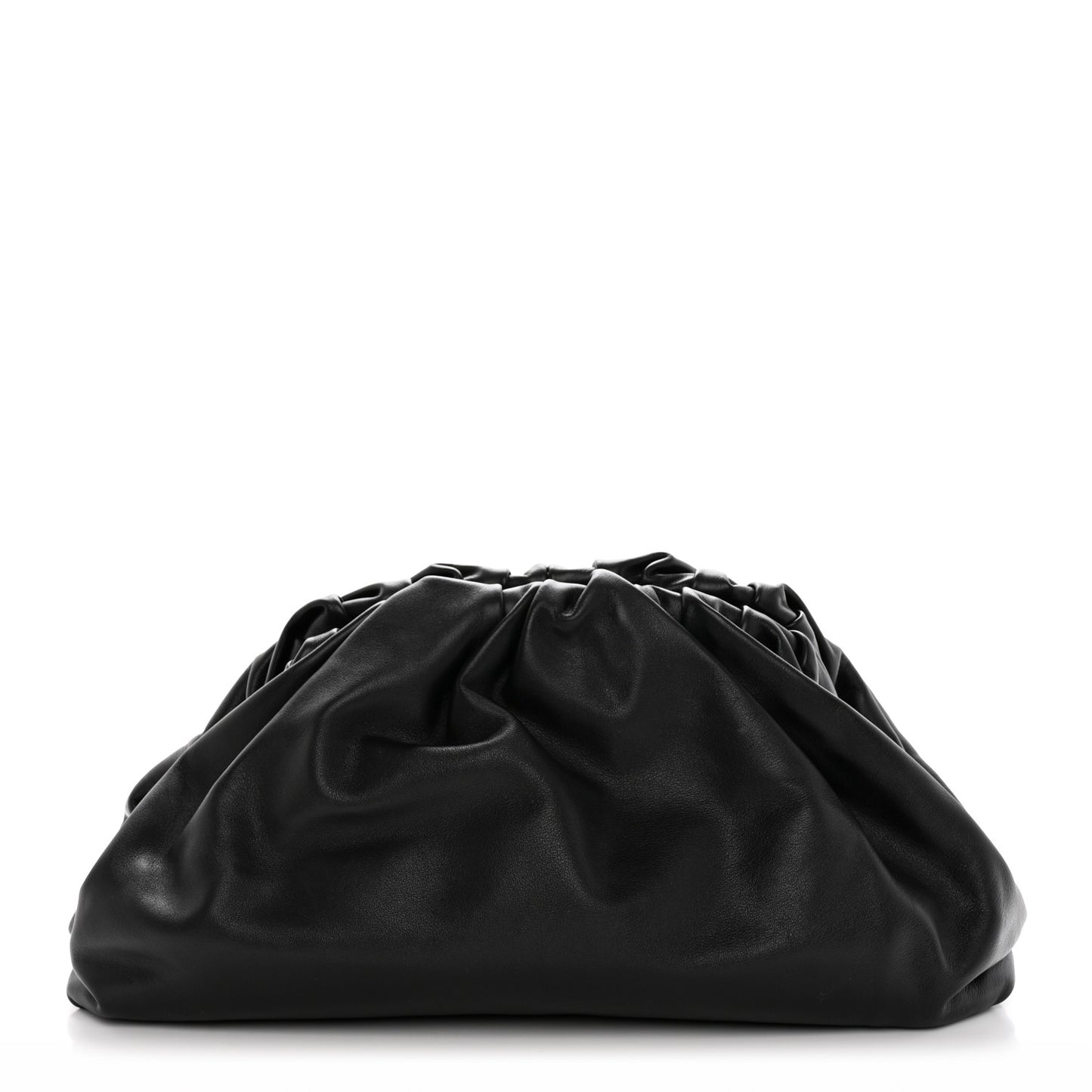 Smooth Butter Calf The Pouch Oversized Clutch Black