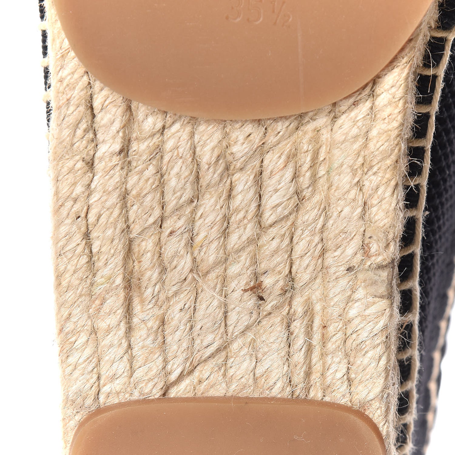 Fendi Knit Pearlescent Espadrille 35.5 Black 8 of 10