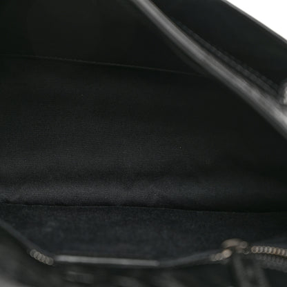 Saint Laurent Crinkled Calfskin Matelasse Monogram Medium Niki Chain Satchel Black 5 of 10