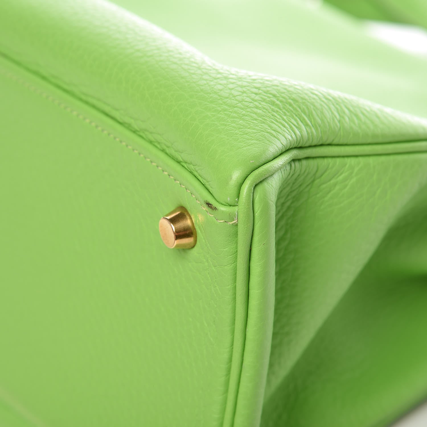Hermes Taurillon Clemence Kelly Retourne 32 Vert Cru 40 of 41