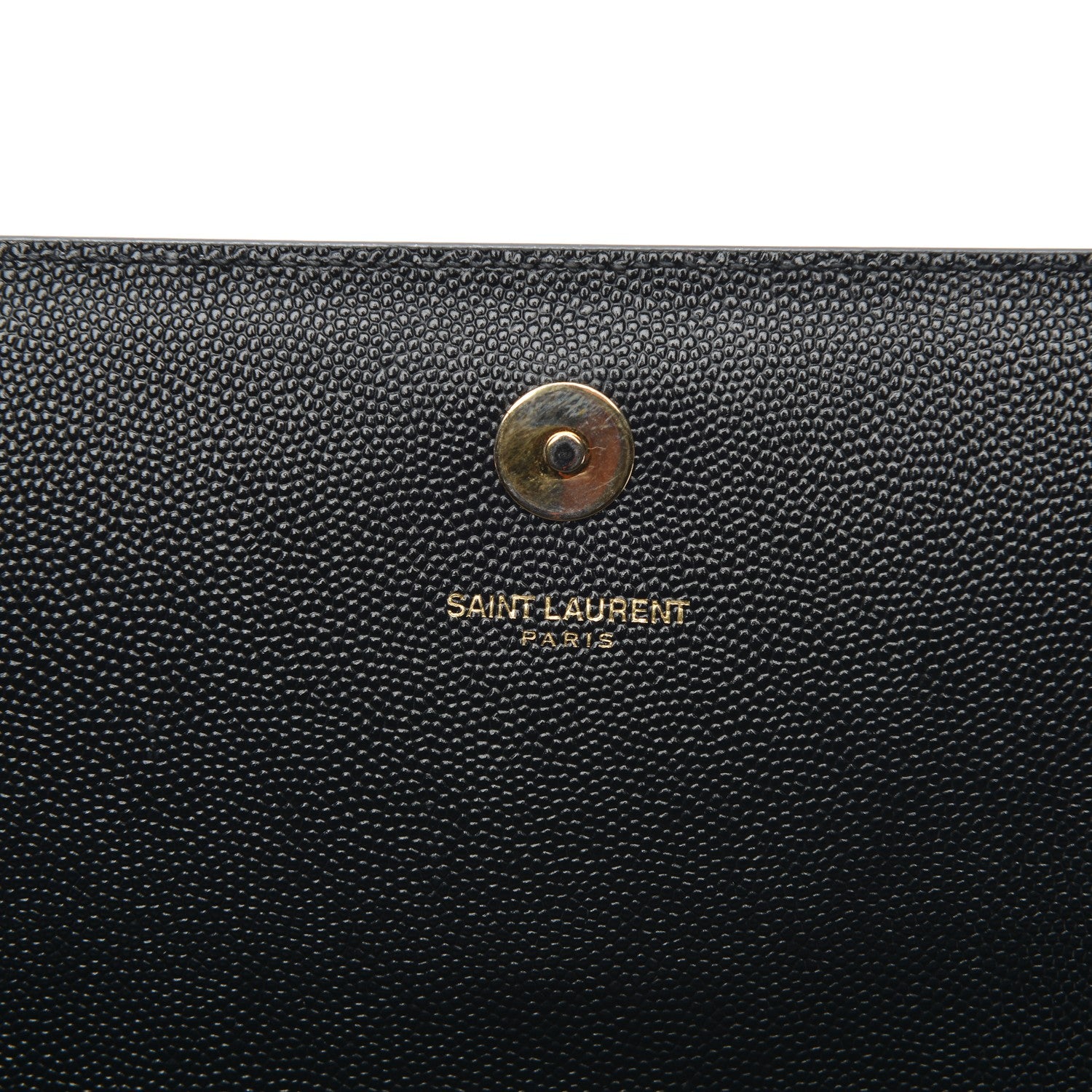 Saint Laurent Grain De Poudre Monogram Cassandre Clutch Black 6 of 8