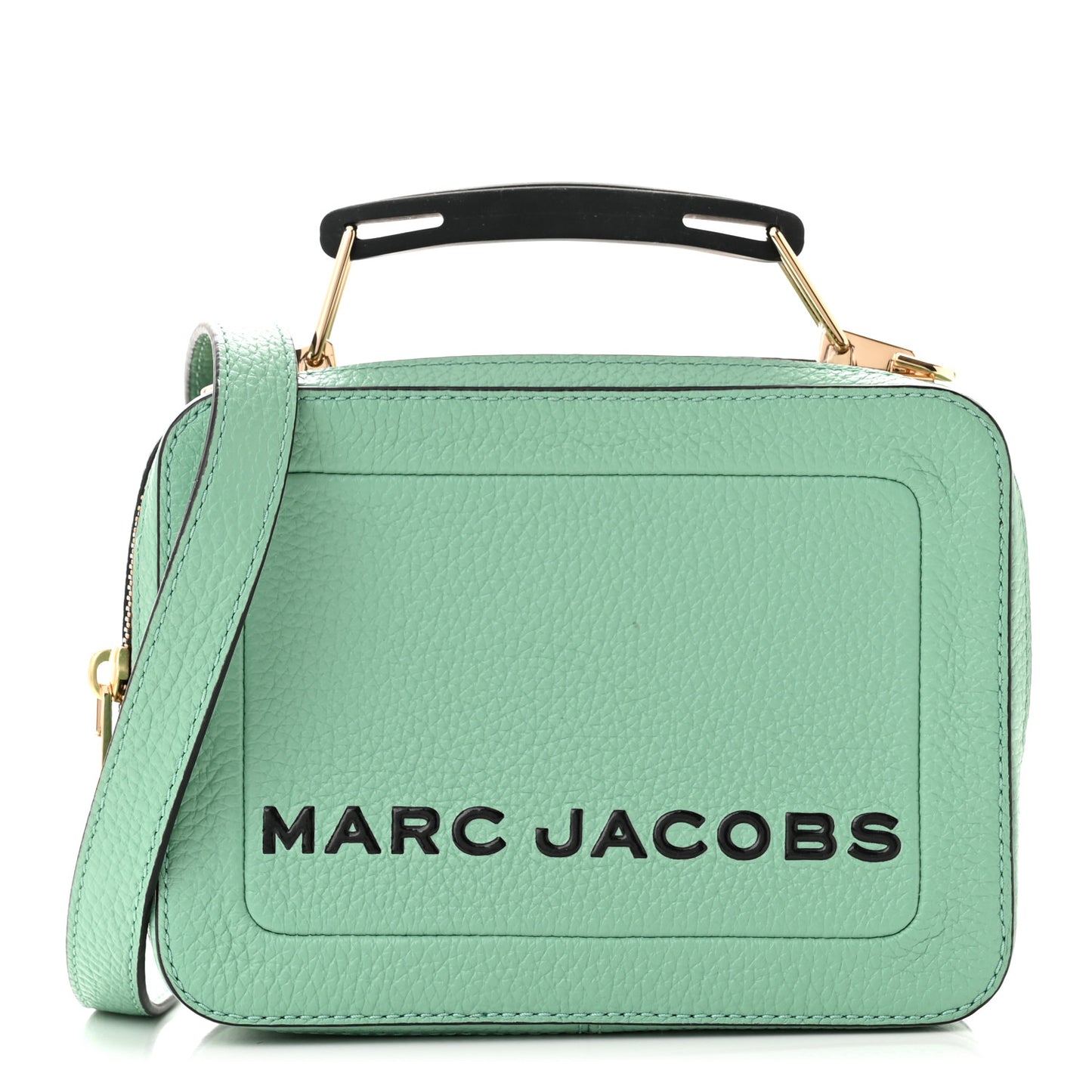 Calfskin Mini The Textured Box Bag Malachite