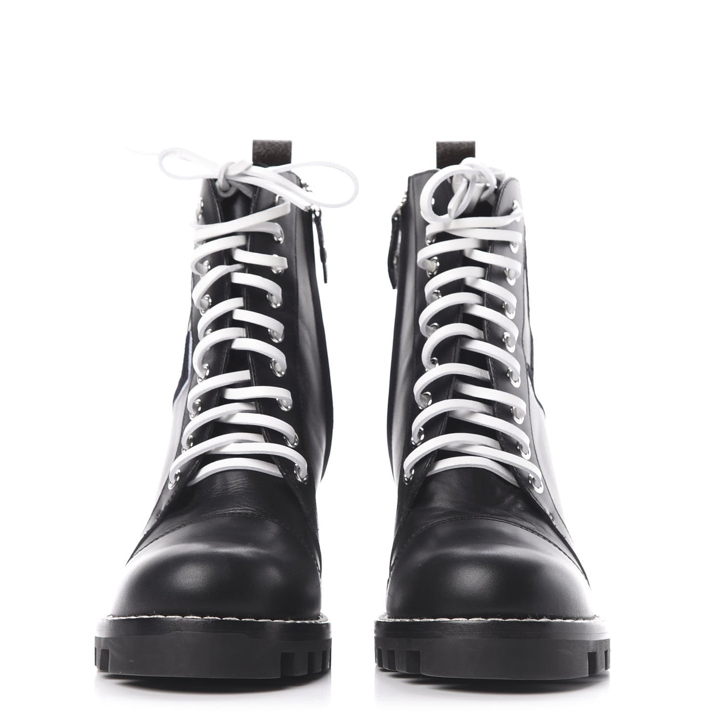 Calfskin Star Trail Ankle Boots 39 Black