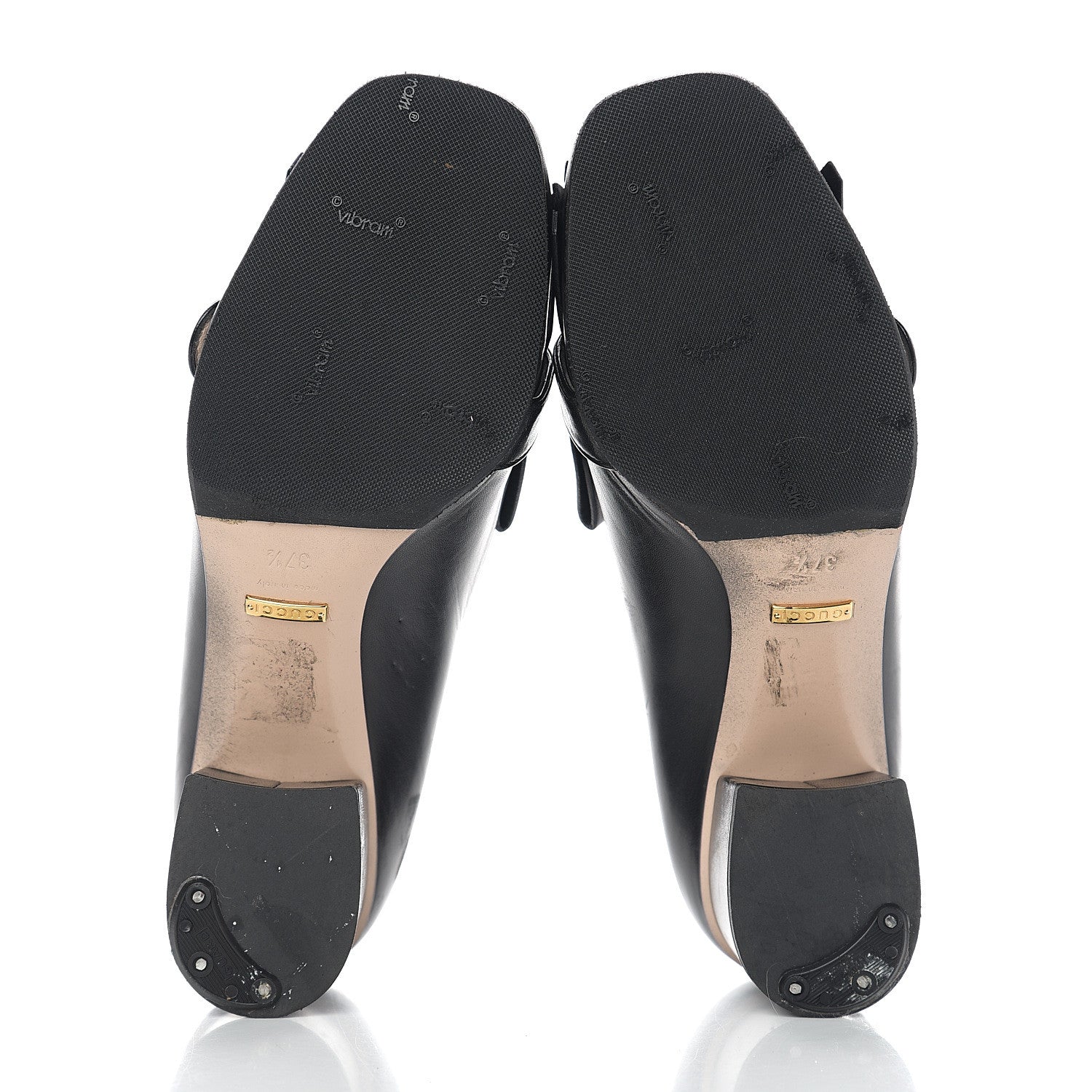 Gucci Malaga Kid GG Marmont Fringe 50mm Loafer Pumps 37.5 Black 6 of 12