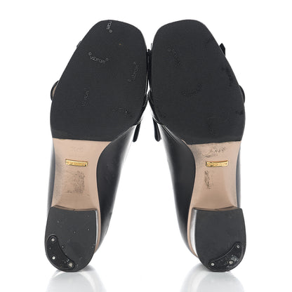 Gucci Malaga Kid GG Marmont Fringe 50mm Loafer Pumps 37.5 Black 6 of 12
