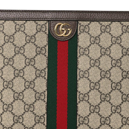 Gucci GG Supreme Monogram Web Ophidia Pouch Brown 8 of 11