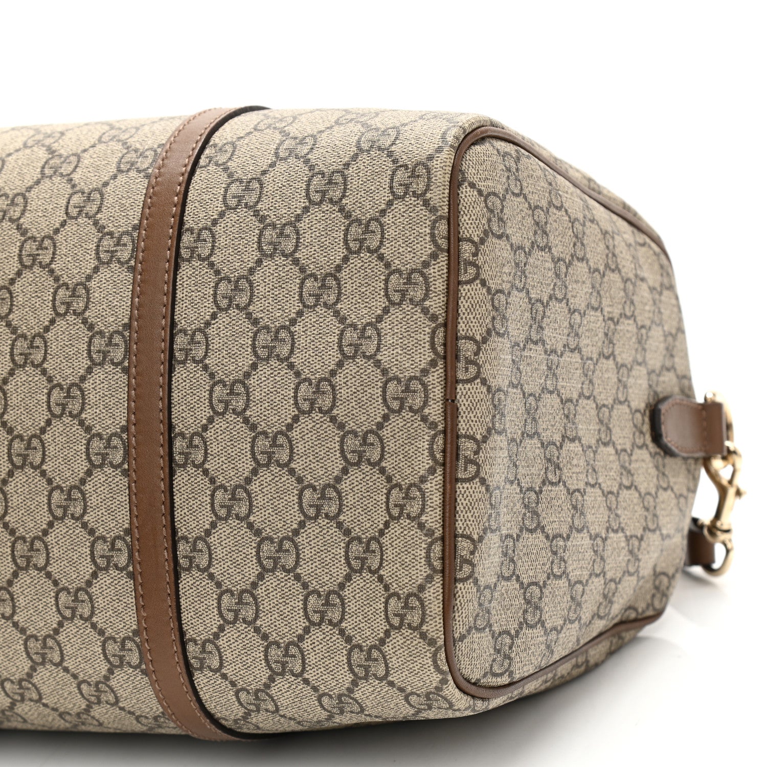 Gucci GG Supreme Monogram Margaux Calfskin Medium Nice Boston Beige Ebony Acero 10 of 12