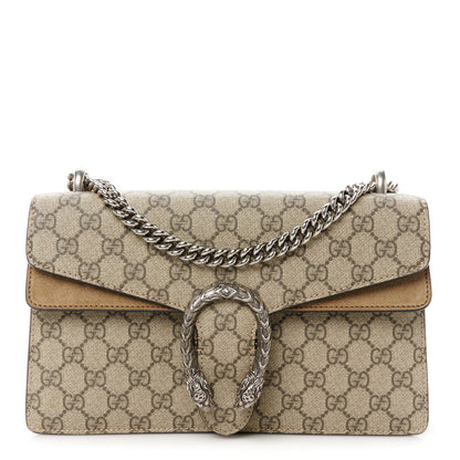 Gucci GG Supreme Monogram Small Dionysus Shoulder Bag Taupe 1 of 12