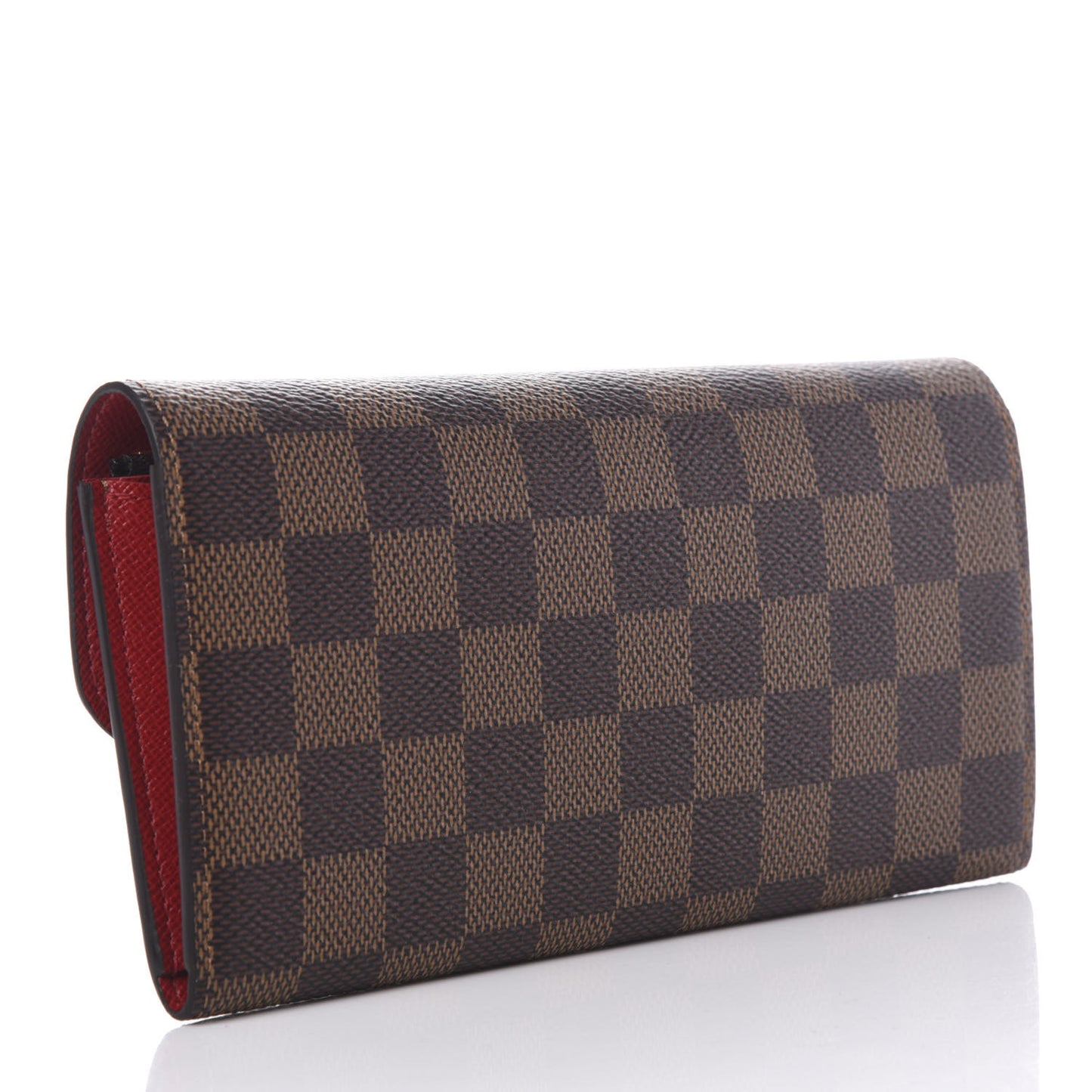 Damier Ebene Emilie Wallet Red