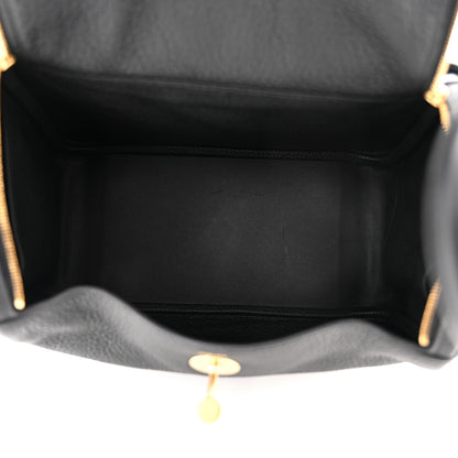 Hermes Taurillon Clemence Lindy 26 Black 5 of 10