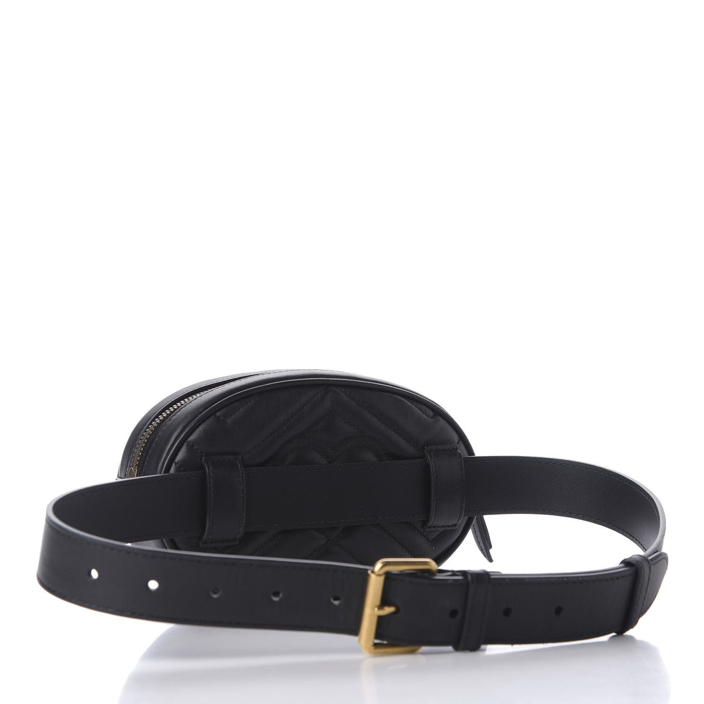 Calfskin Matelasse GG Marmont Belt Bag 75 30 Black