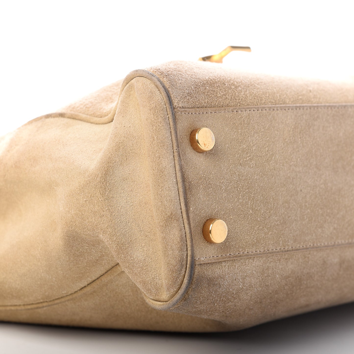 Suede Monogram Cassandre Shopper Beige