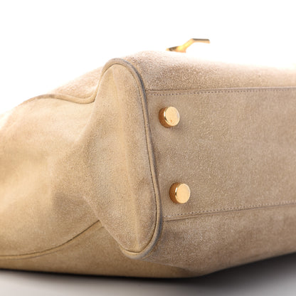Saint Laurent Suede Monogram Cassandre Shopper Beige 7 of 12