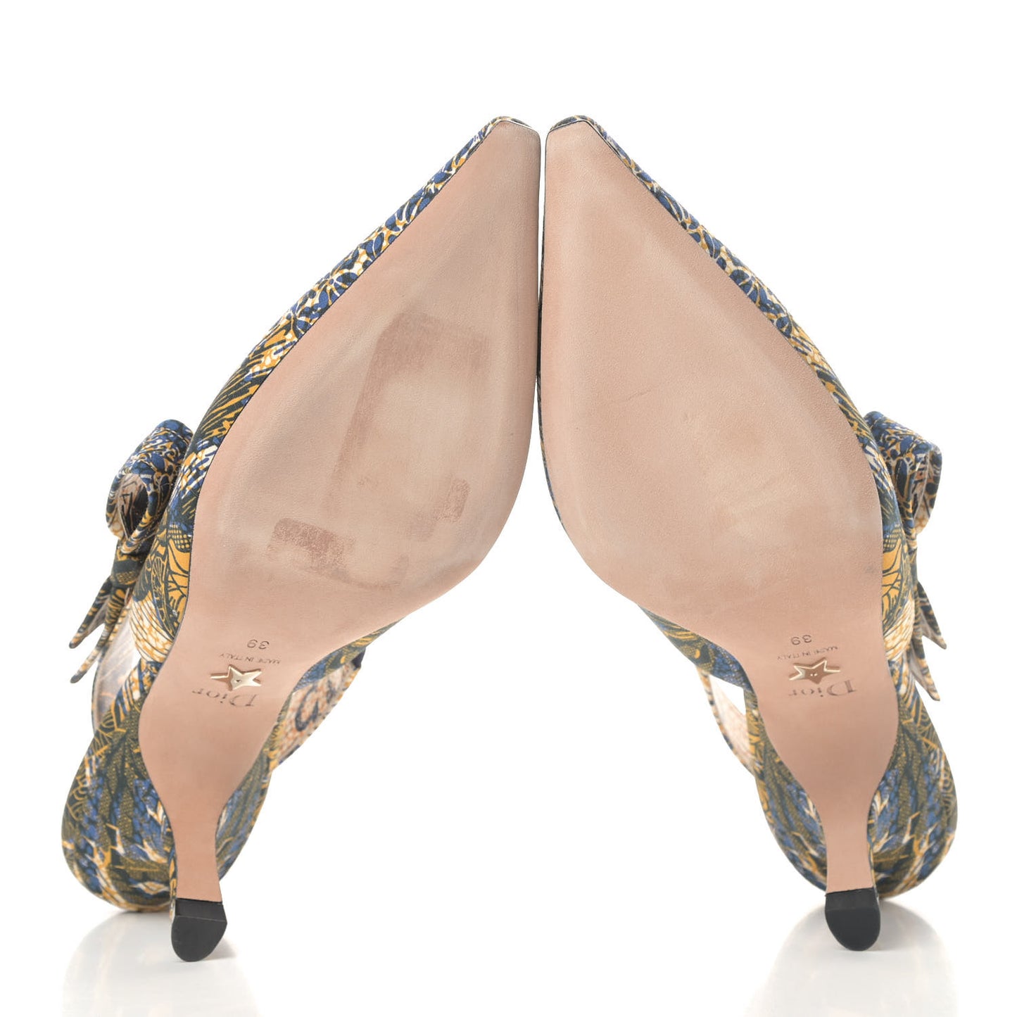Toile De Jouy Sweet D Slingback Pumps 39 Blue Yellow