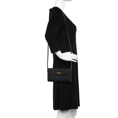 Hermes Epsom Kelly Wallet To Go Black 2 of 11